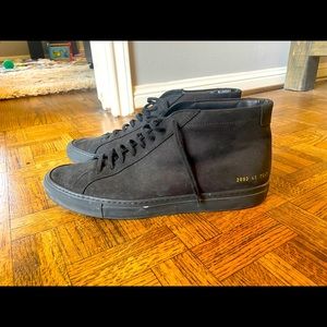 Black Classic Common Projects Achilles High Sneaker sz 45
